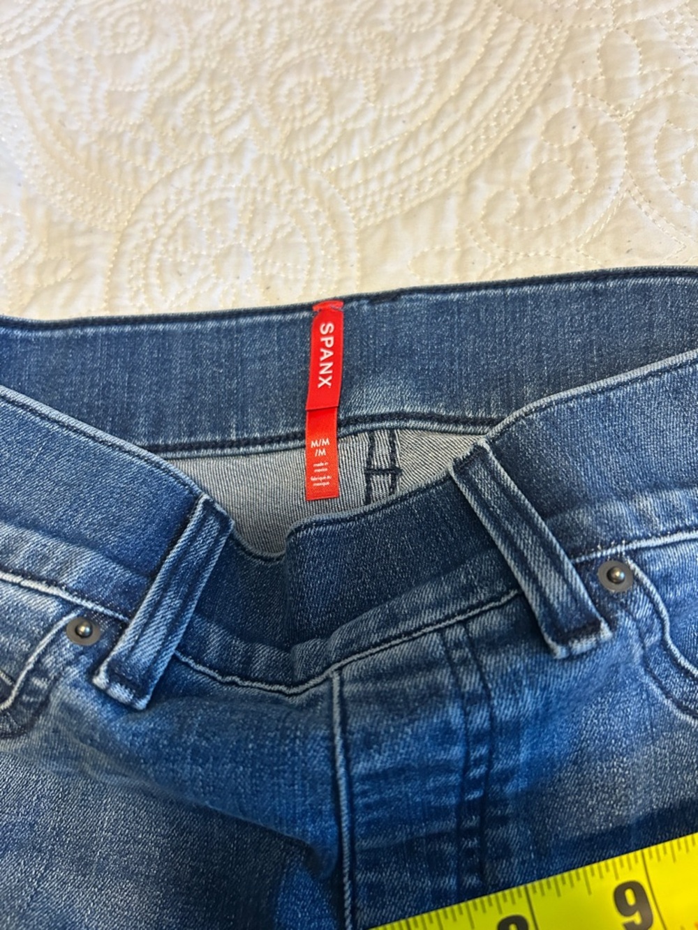 Spanx Denim Cropped Kick Flare Pant, vintage indigo, Medium - Picture 7 of 8